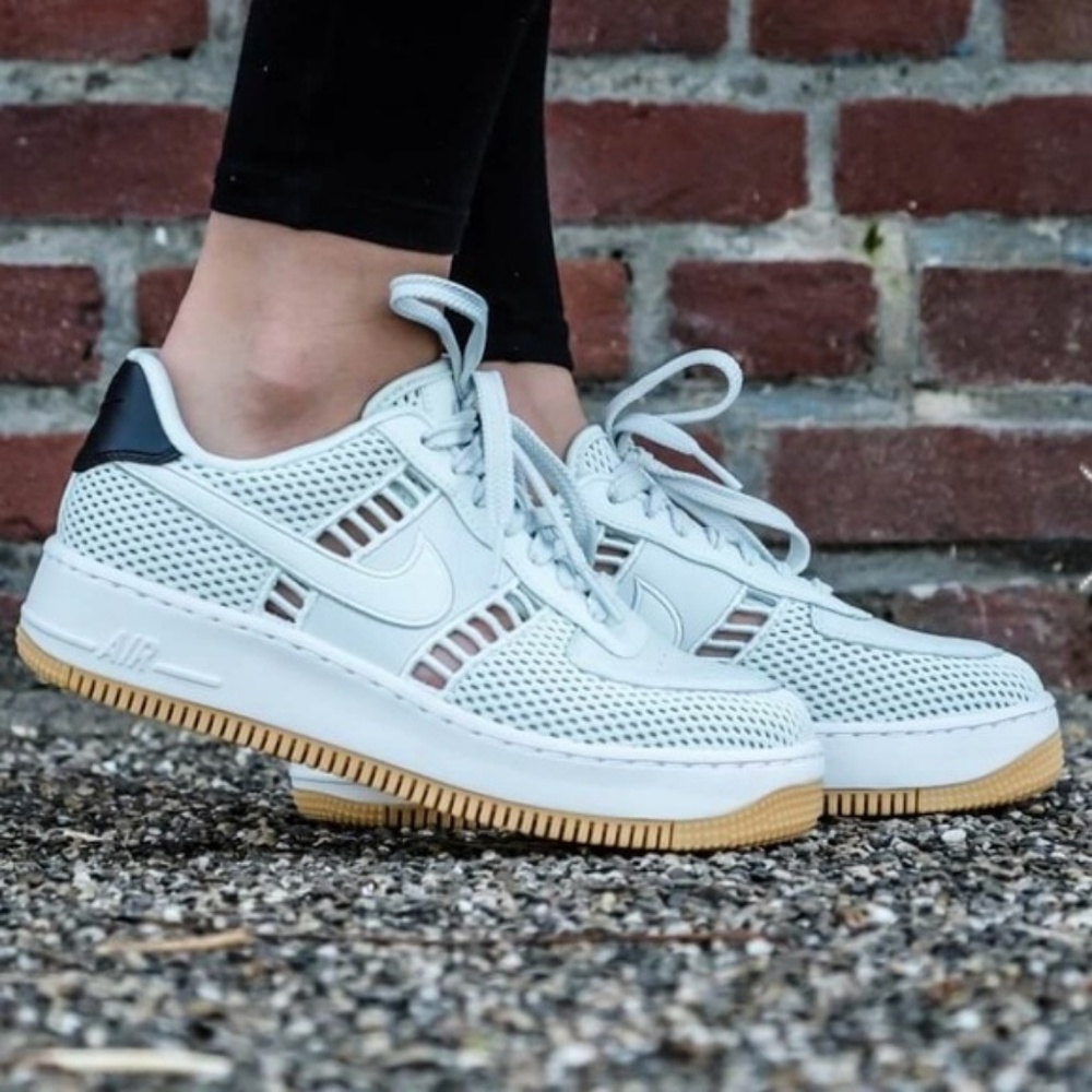 Nike Air Force 1 Upstep Barely Grey Green W AUTHEN